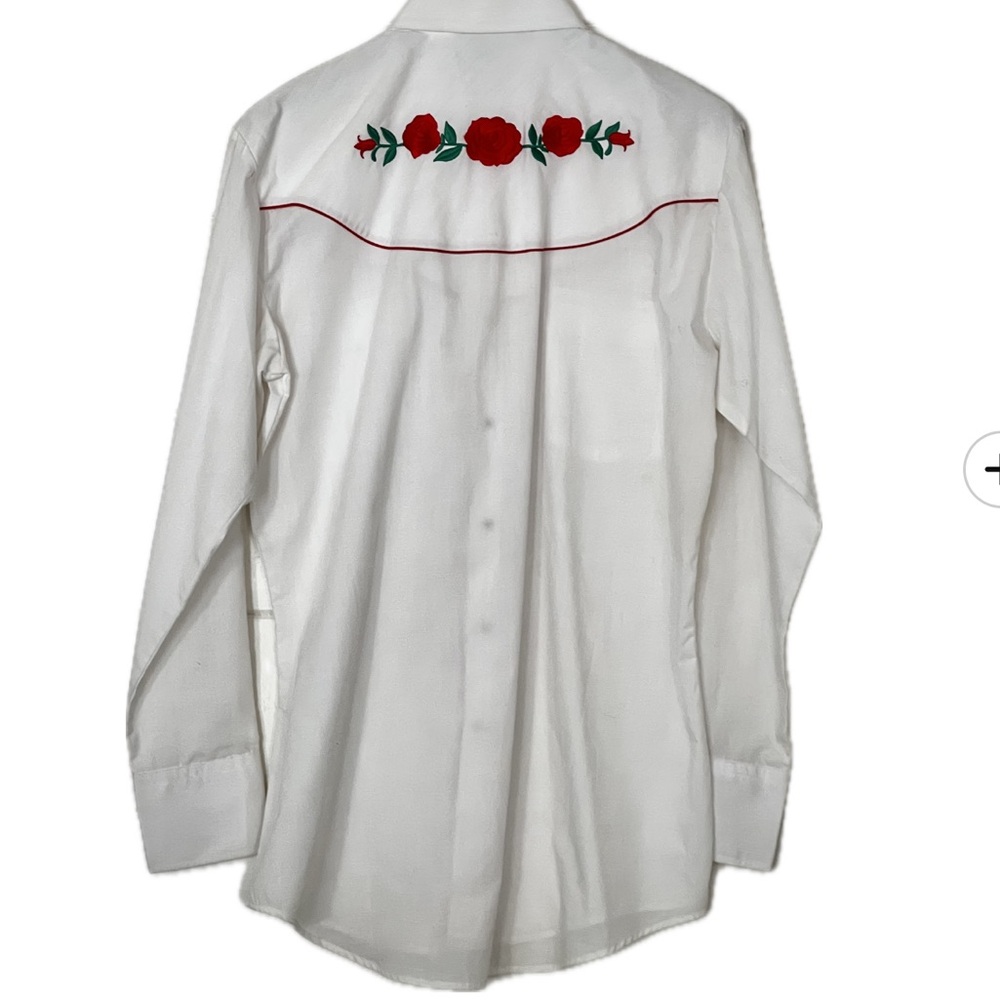 Diamond Supply Co. White Shirt with Red Floral Detail